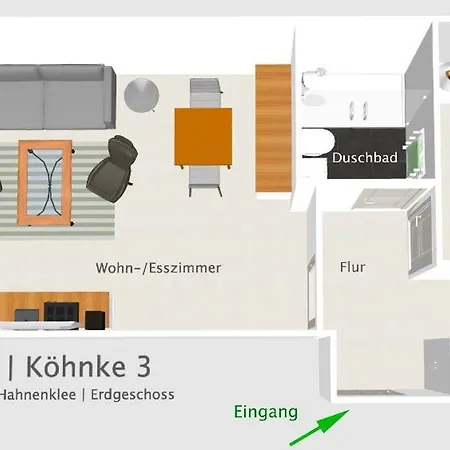 Premiumferienwohnung Fuer 2 3 Personen Appartement